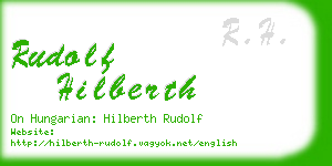 rudolf hilberth business card